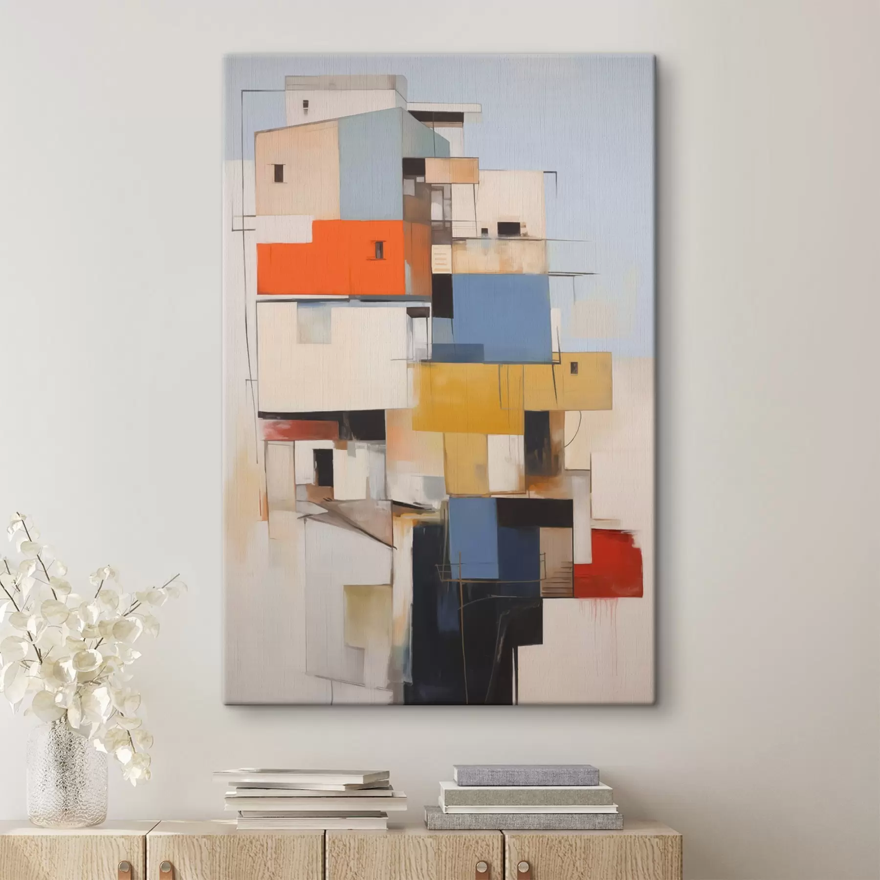Obraz Abstraktná maľba imitujúca dom s44645