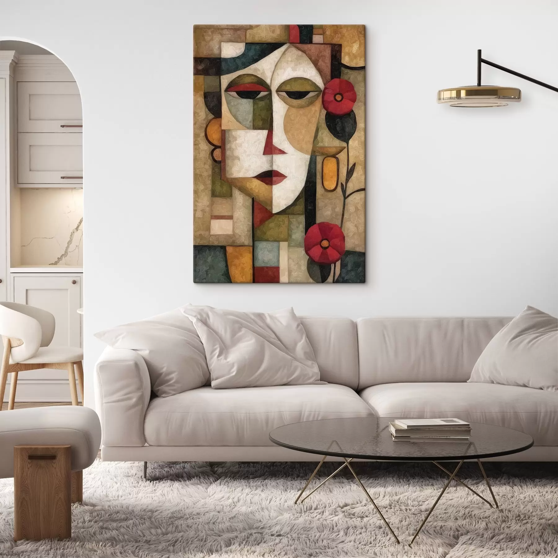 Fototapety Ženská tvár, kubizmus s44619