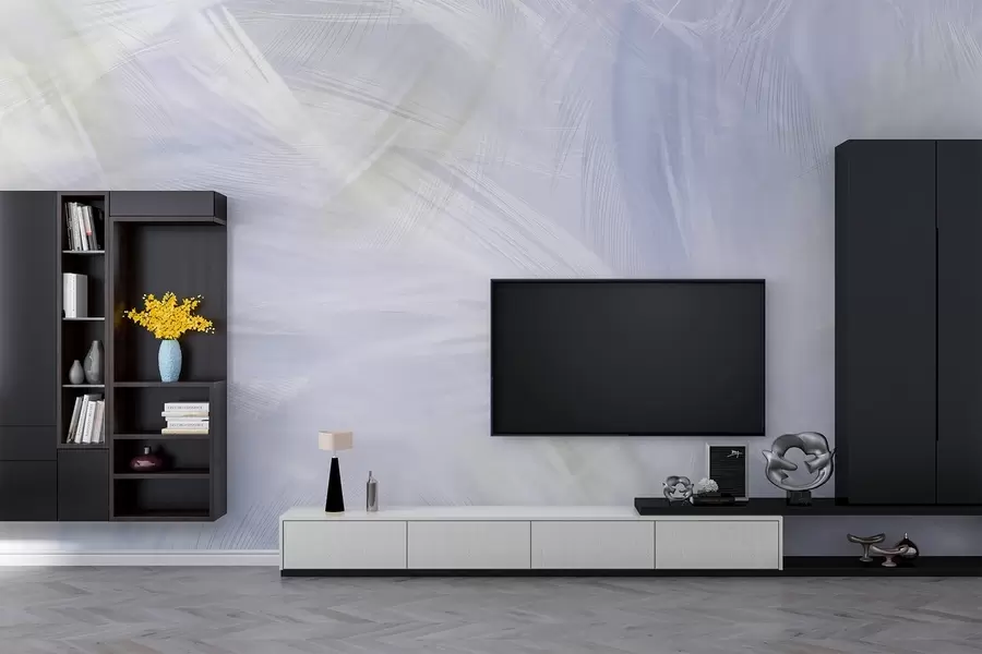 Fototapety vzdušné perie v béžových a modrých odtieňoch w04071v1