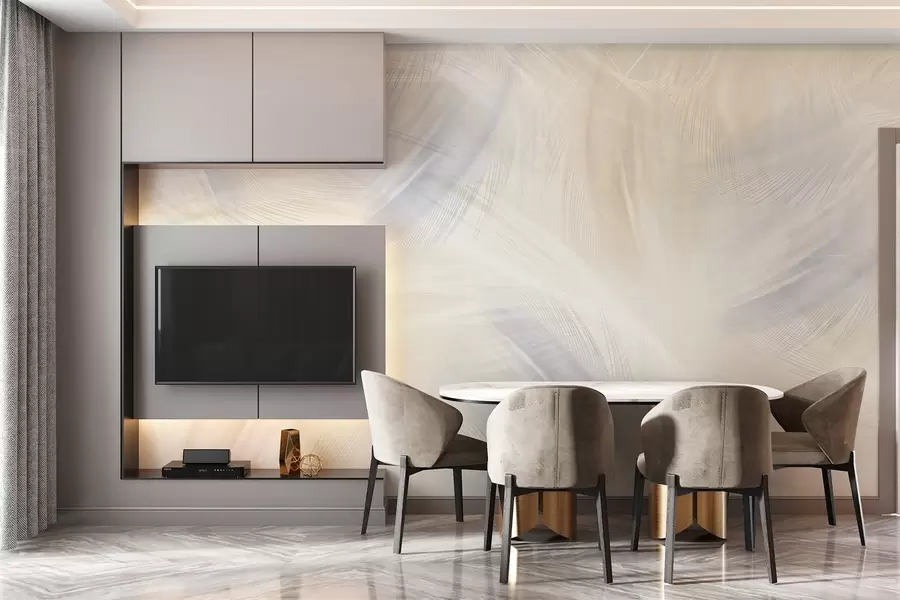 Fototapety vzdušné perie v modrých a béžových odtieňoch w04071v2