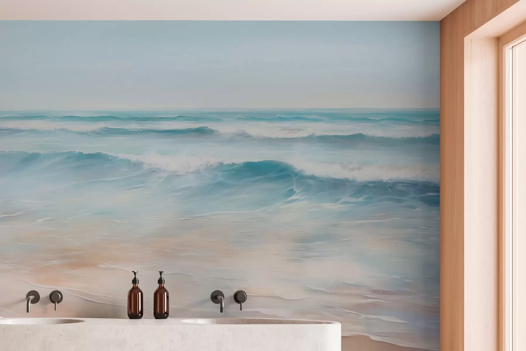 Fototapety Imitácia maľby morskej krajiny w04103