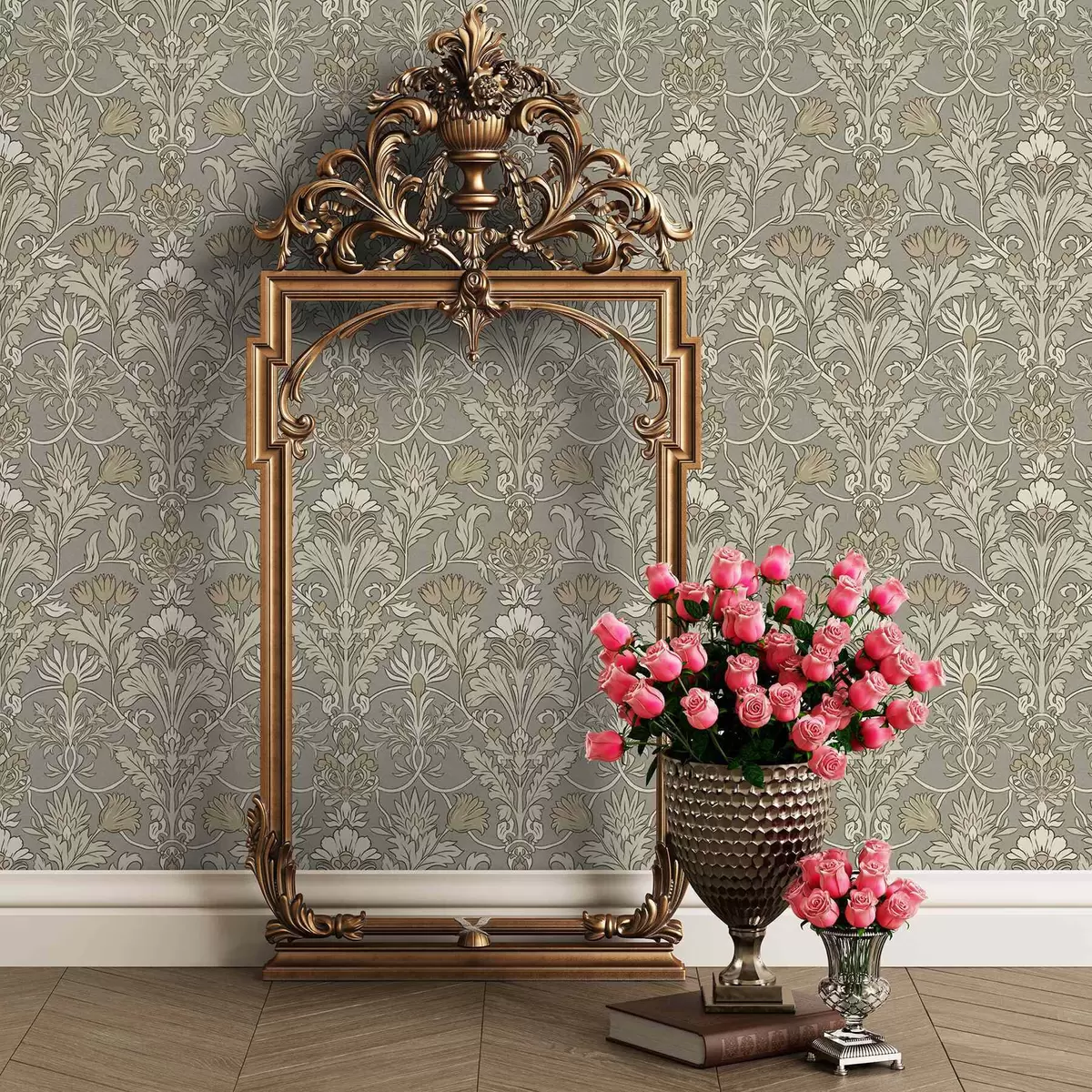 Tapety Klasický kvetinový ornament v štýle Williama Morrisa a00171