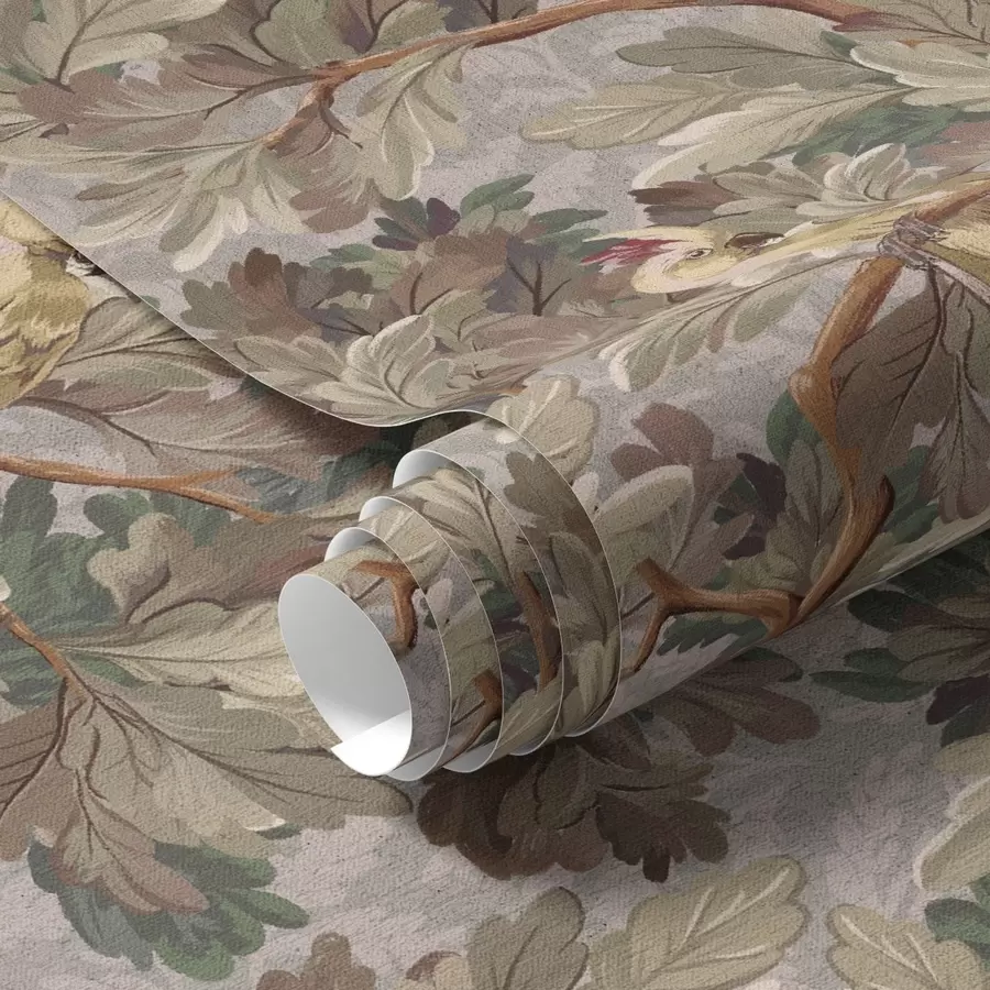 Fototapety Vtáky na vetvách v botanickom štýle a00175