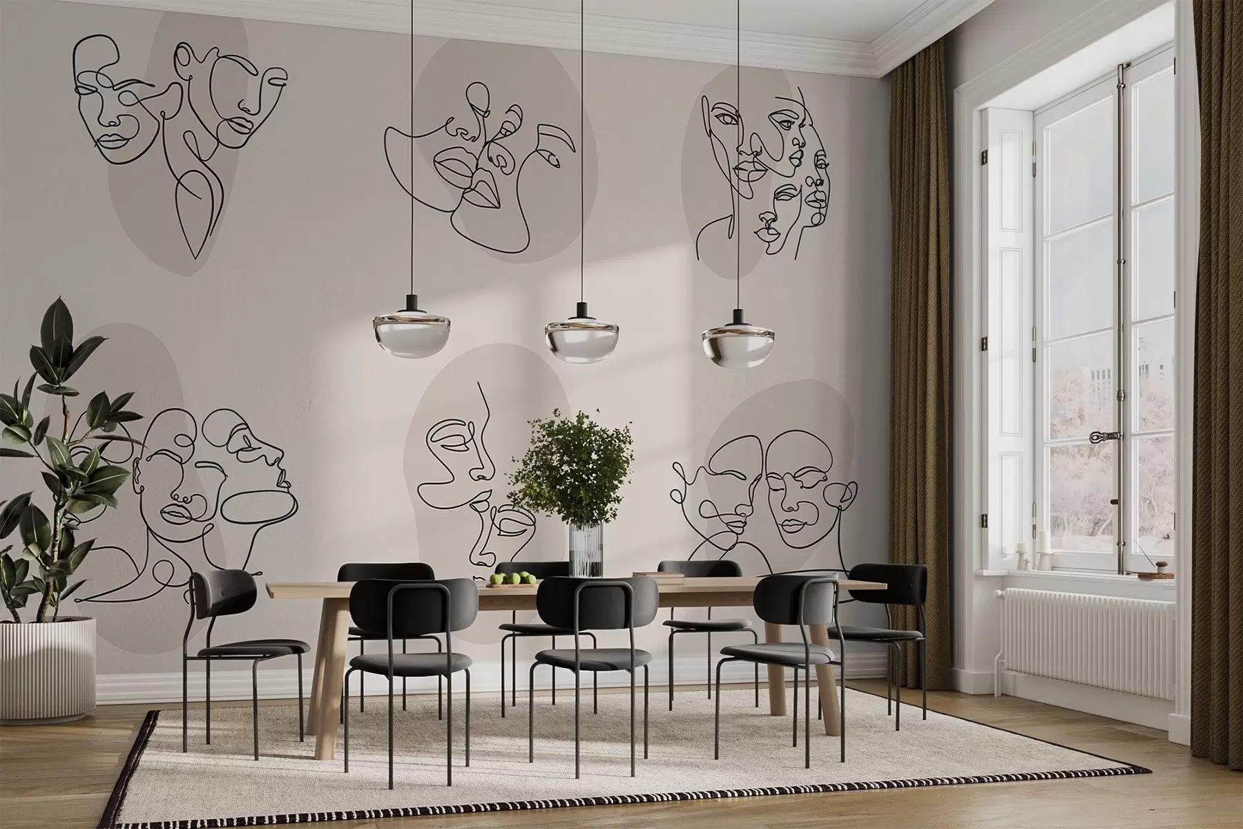 Fototapety Abstraktné tváre w04106