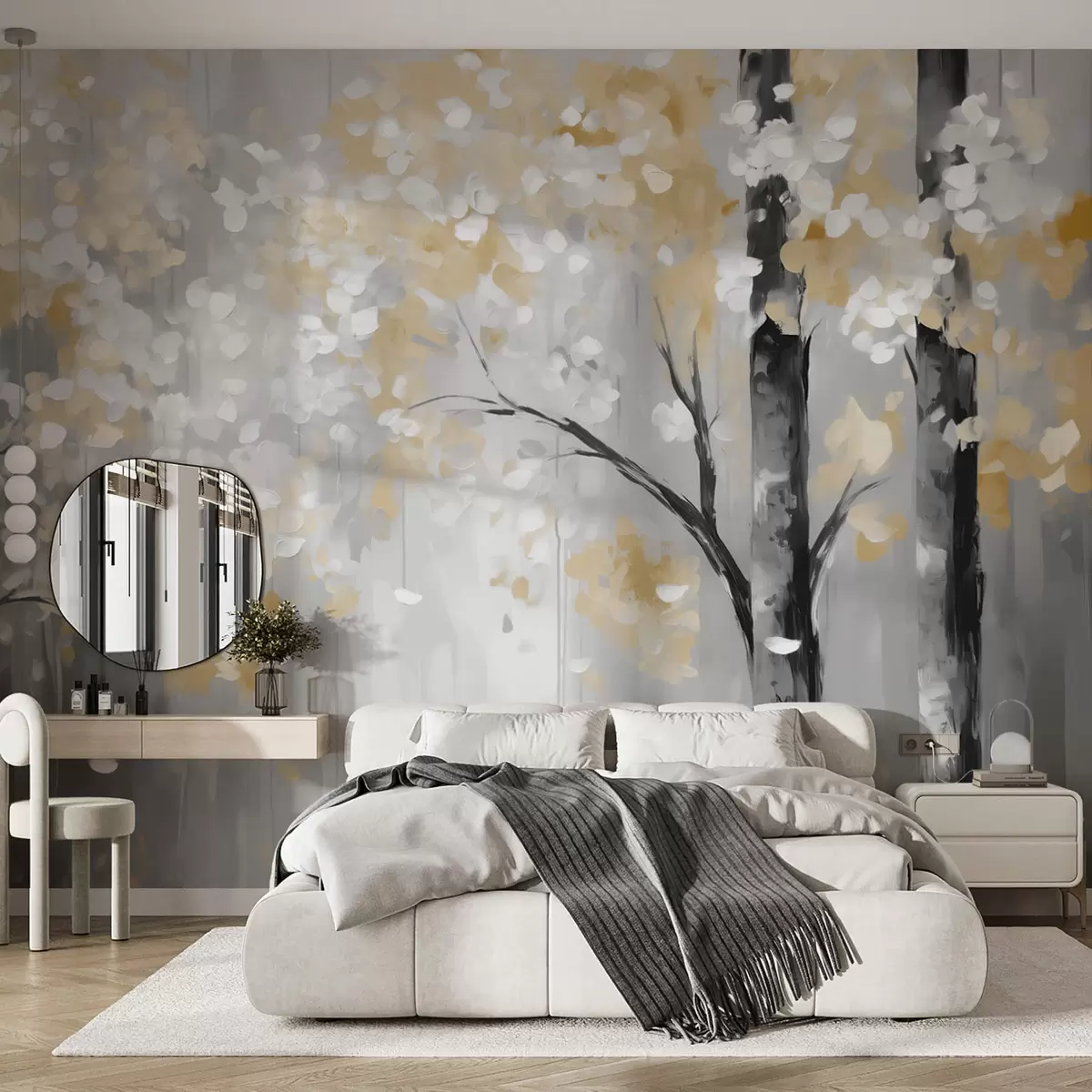Fototapety Abstraktné stromy s imitáciou ťahov w04017 - Uwalls.sk Fototapety Abstraktné stromy s imitáciou ťahov w04017