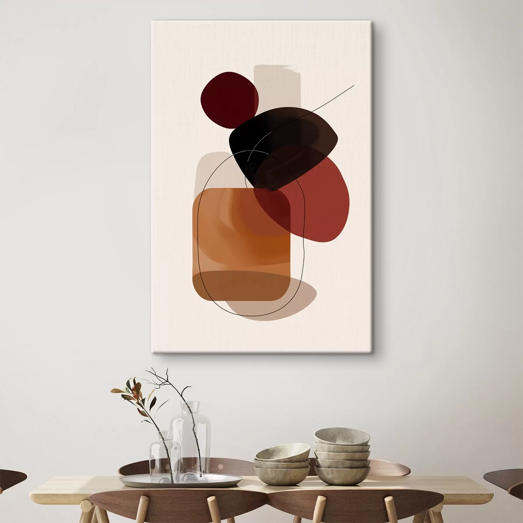 Obraz Zloženie vo vínovej a hnedej palete s44758