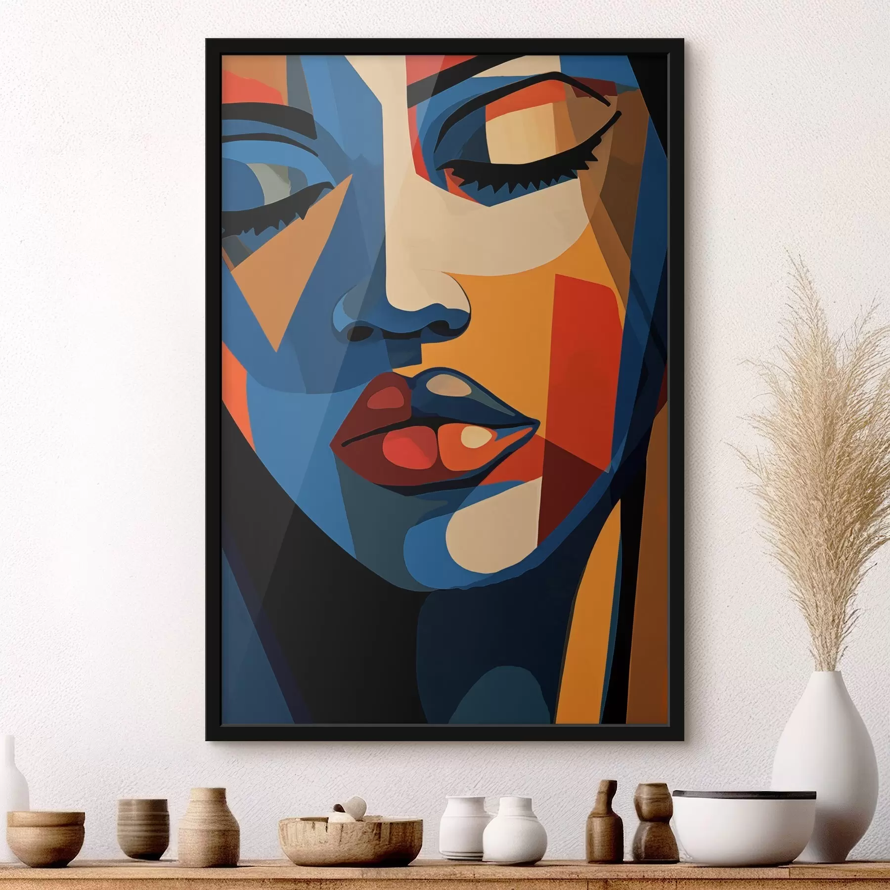 Fototapety Portrét v štýle pop art s grafickými akcentmi f44759