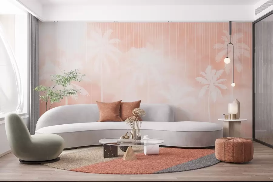 Fototapety Hmla s palmami w04180