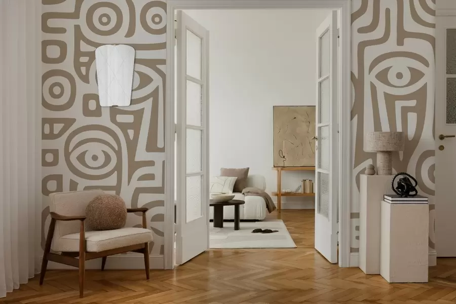 Fototapety Štylizované detaily tváre w04186v2