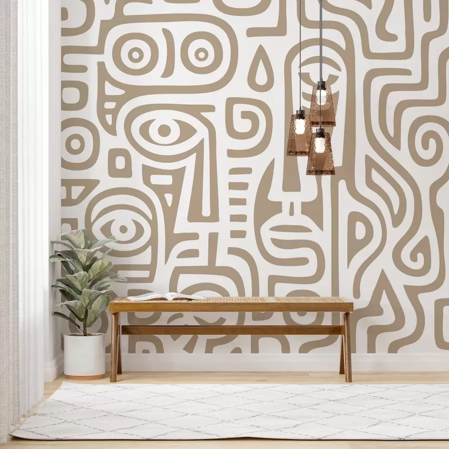 Fototapety Štylizované detaily tváre w04186v2