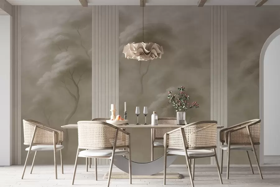 Fototapety Les sa stretáva s panelovým umením w04187v1