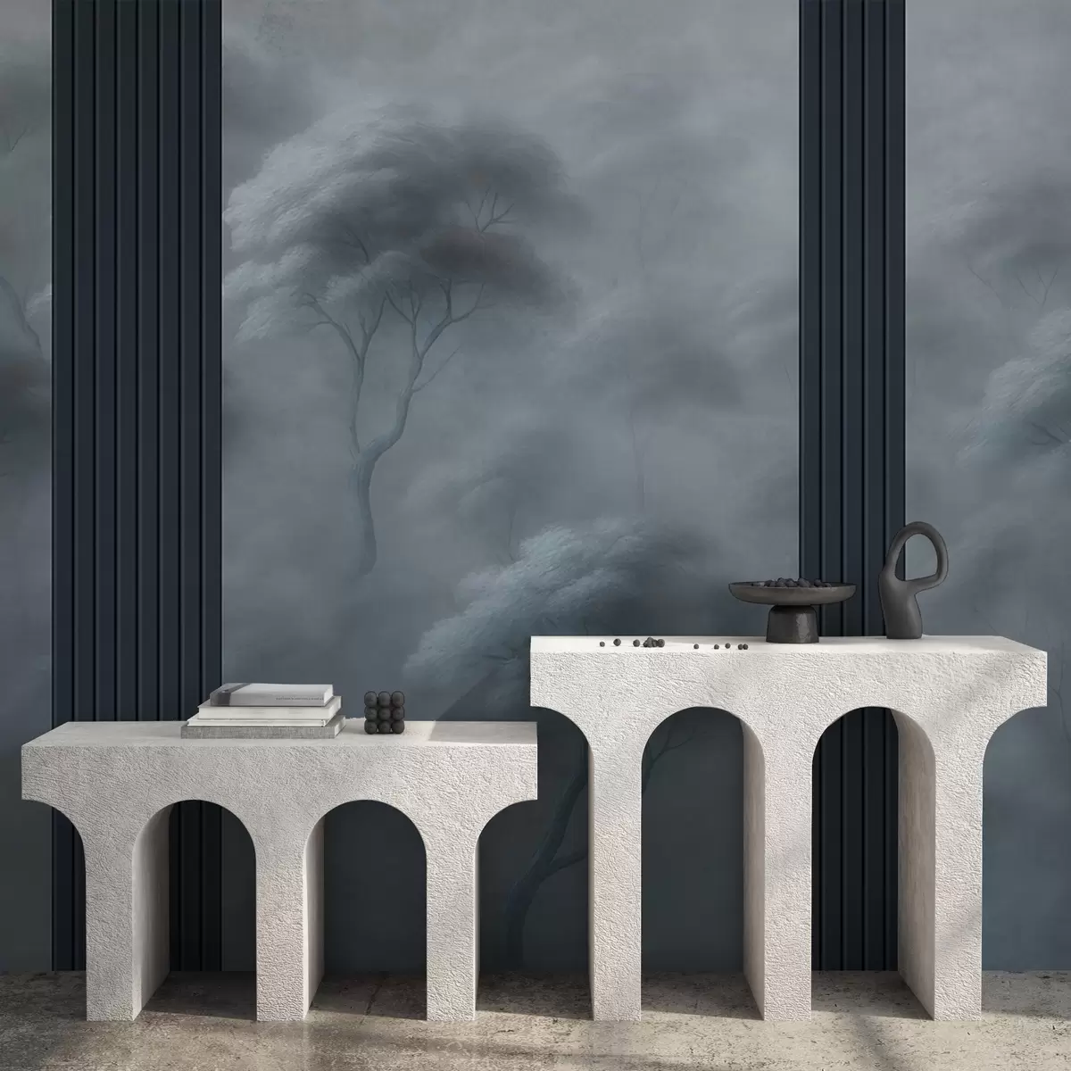 Fototapety Les sa stretáva s panelovým umením w04187v2