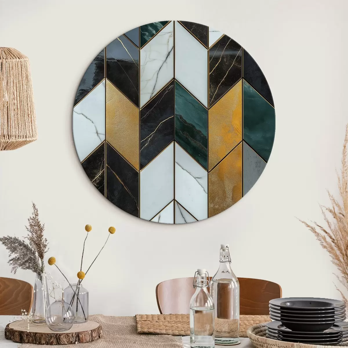 Okrúhle obrazy Mramorová abstrakcia r44973
