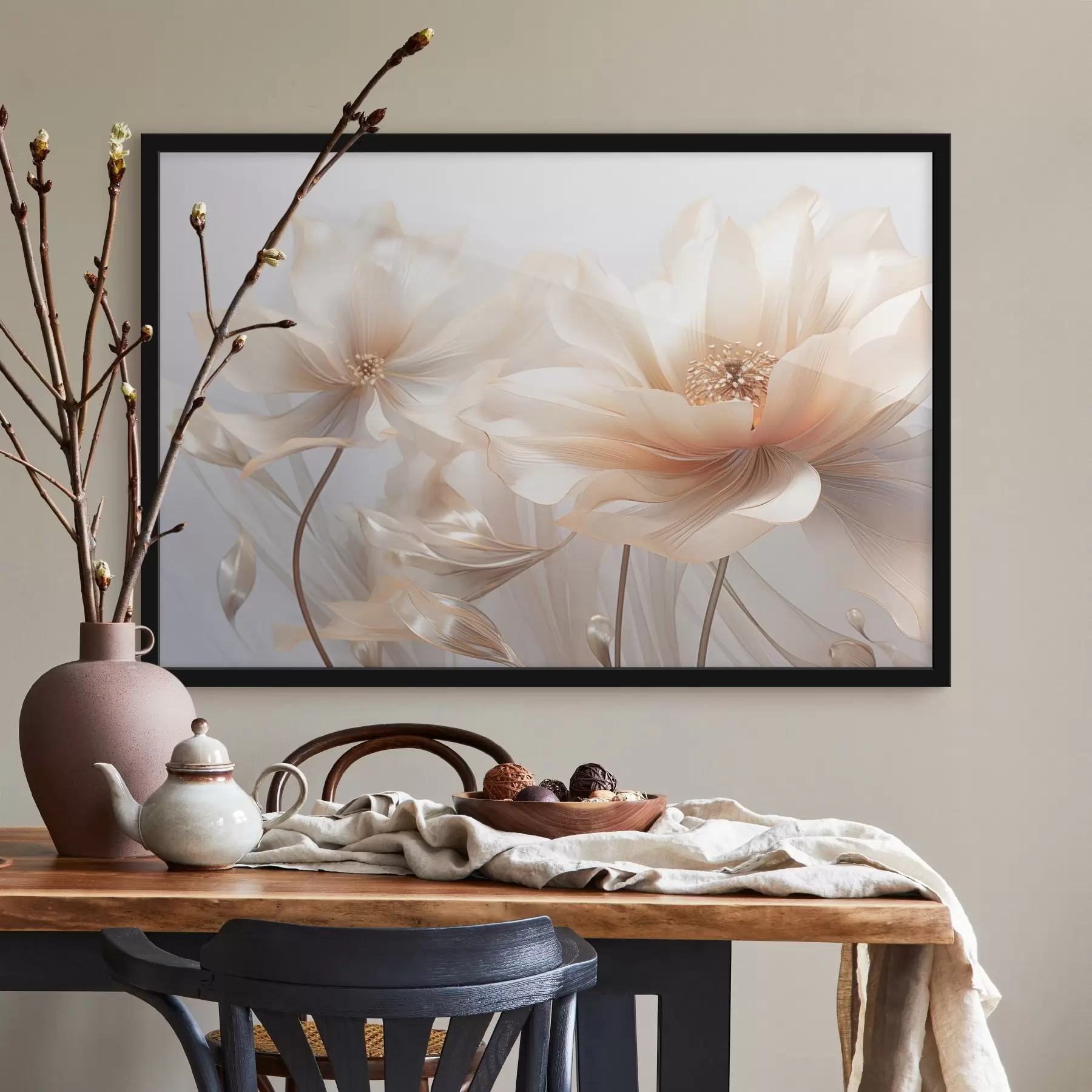 Fototapety Jemné broskyňové kvety f44836