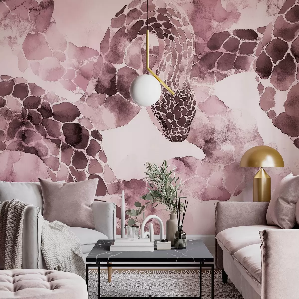 Fototapety Silueta hada, akvarelový štýl, bordové farby w04113v1