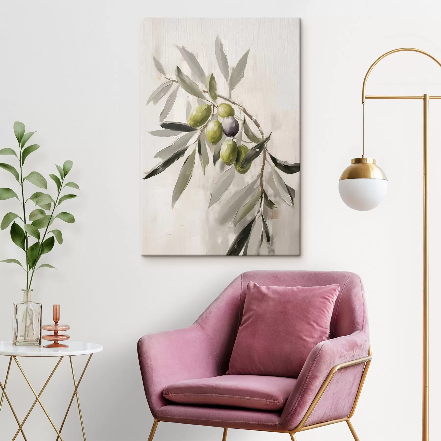 Fototapety zelené olivy, detail vetvy, organické, svetlé pozadie, prírodná paleta, rustikálne s45110