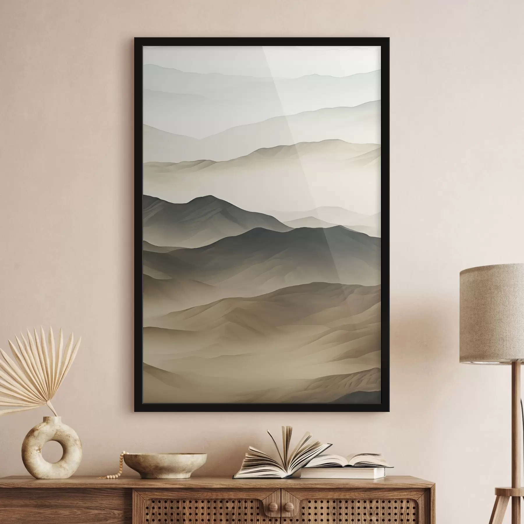 Fototapety púštne kopce, hladké tvary, vyblednuté, organická textúra, pokojné, minimálne, terén f45097