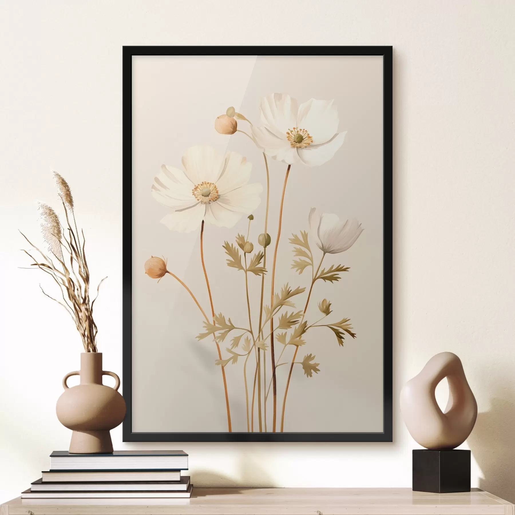 Fototapety kvetina, botanické, béžové pozadie, jemné tóny, okvetné lístky, rastlina, vinobranie, minimálne f45099