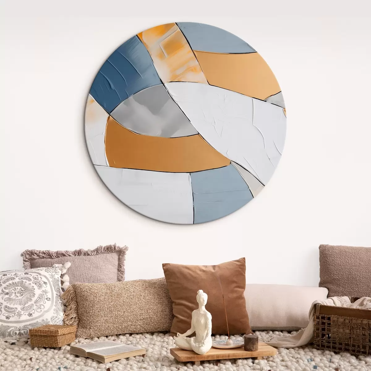 Okrúhle obrazy Moderná geometrická abstrakcia r45118