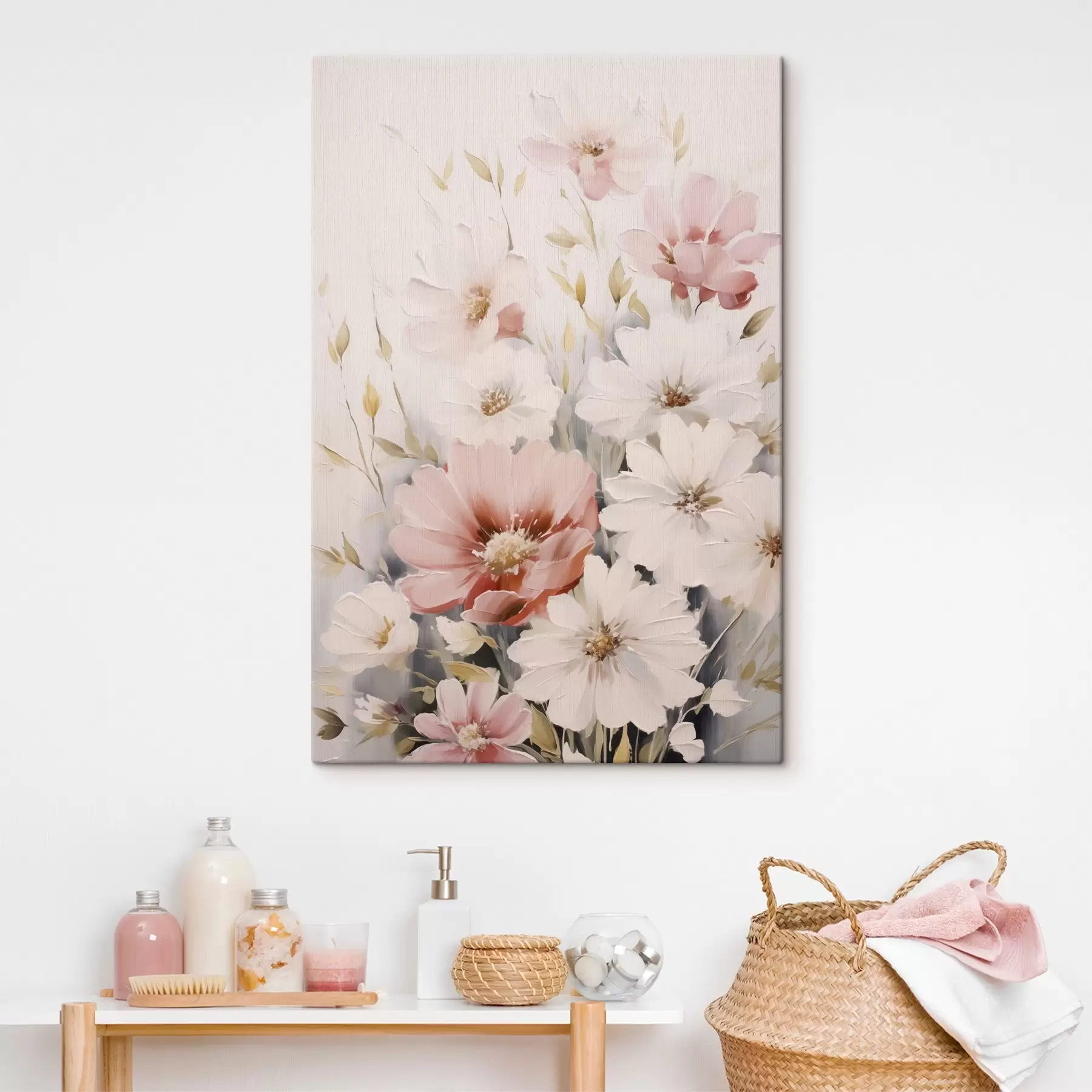 Obraz Jemné kvety imitácia maľby s45119