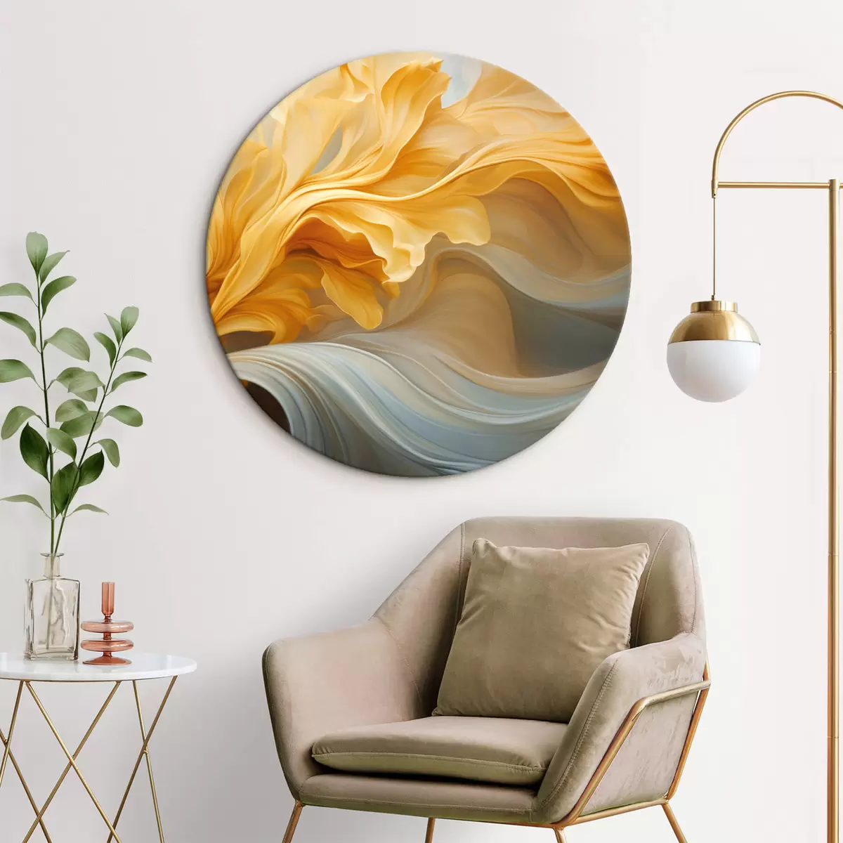 Okrúhle obrazy Abstrakcia r44415