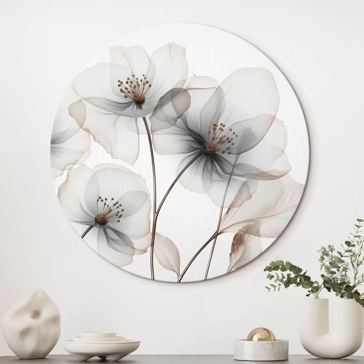 Okrúhle obrazy Kvety r45066