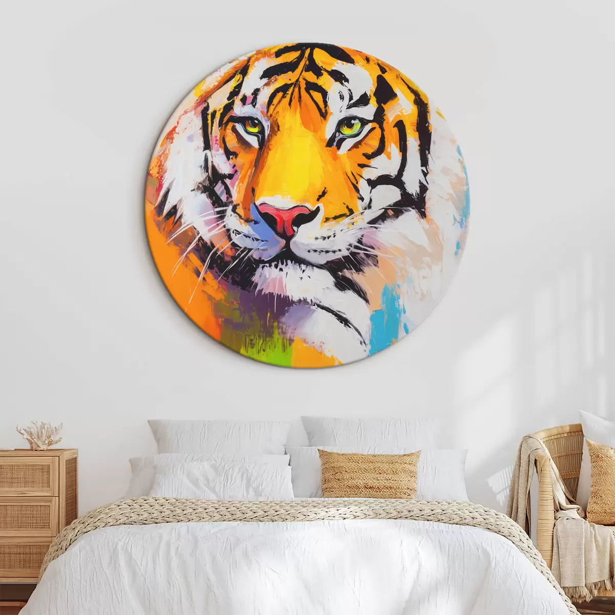 Okrúhle obrazy Portrét tigra r45069