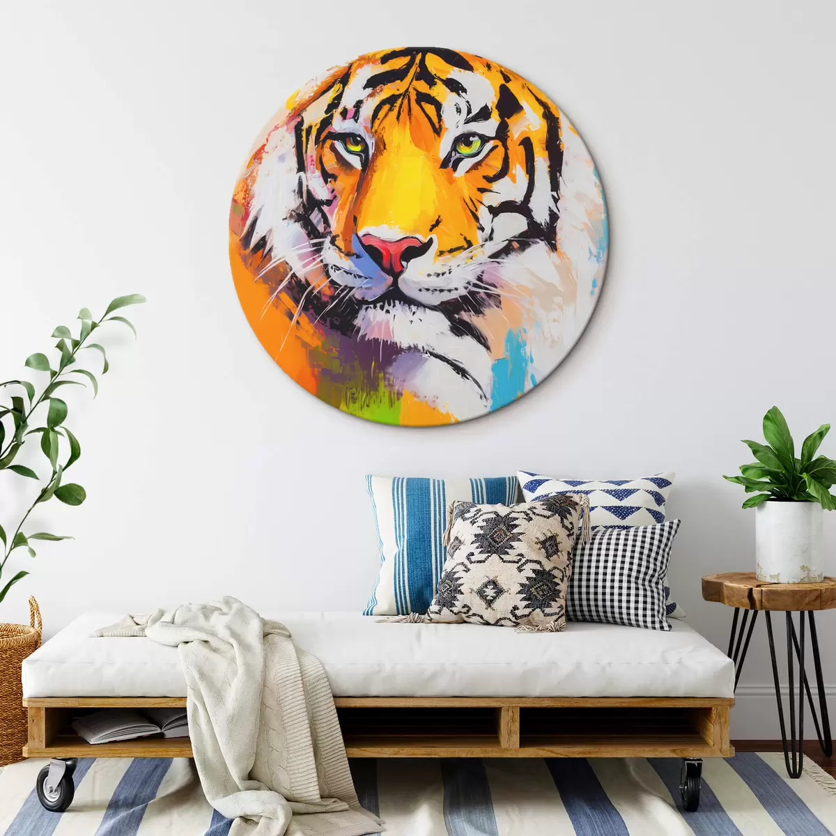 Okrúhle obrazy Portrét tigra r45069