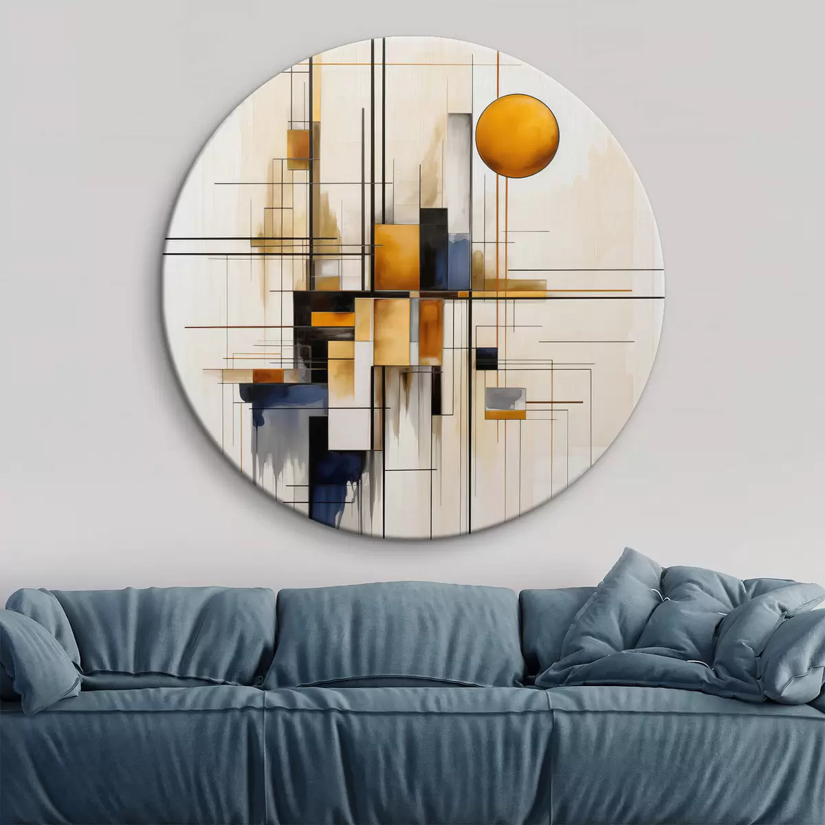 Okrúhle obrazy Geometrická abstrakcia r45159