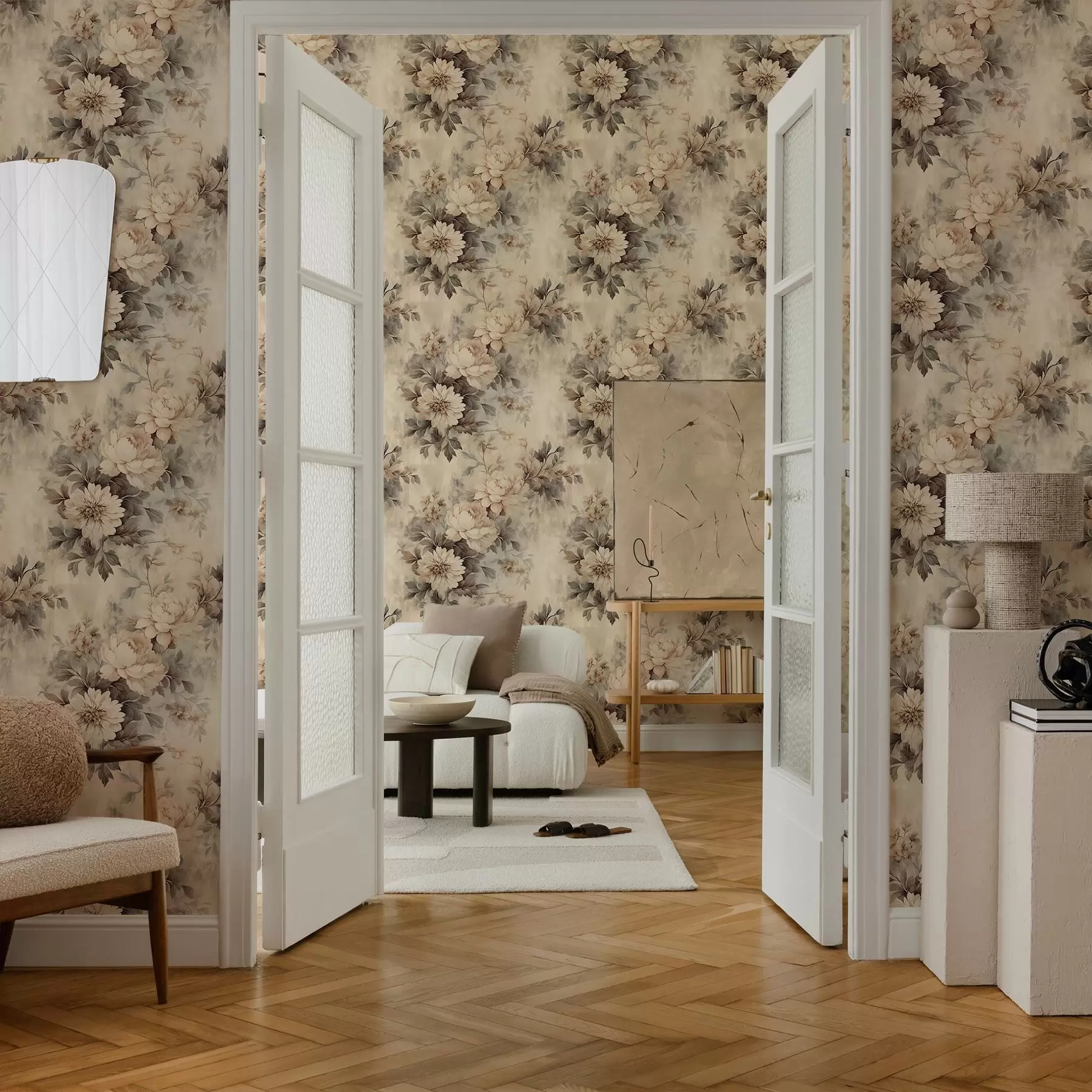 Fototapety Vintage akvarelové kvety