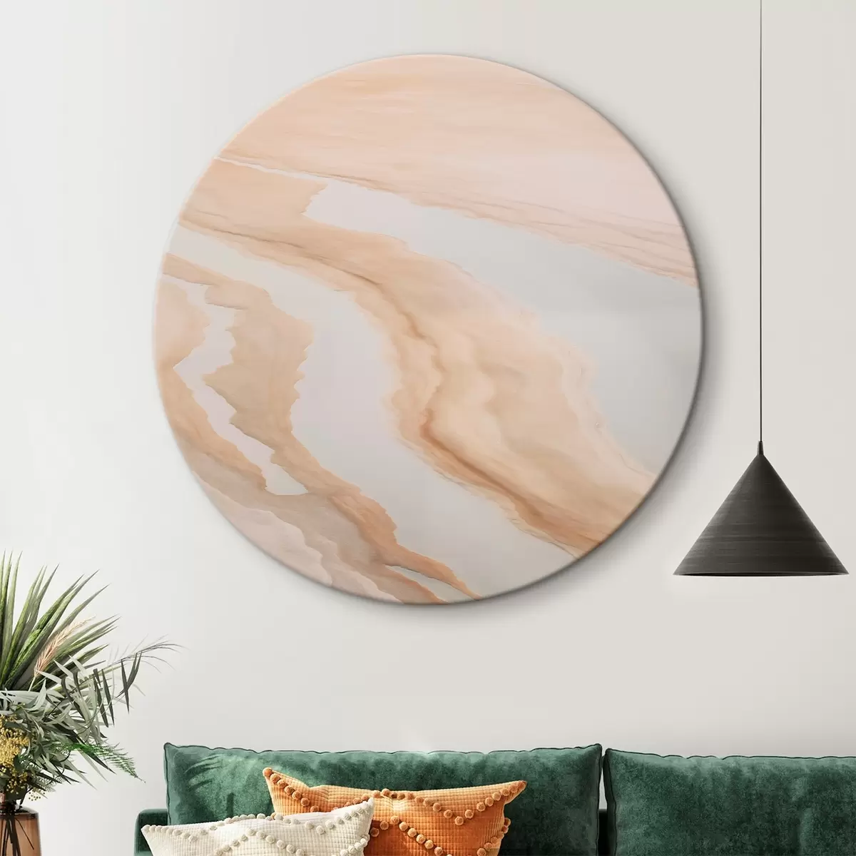 Okrúhle obrazy Minimalistická krajina r45206