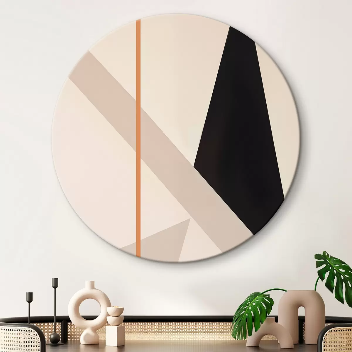 Okrúhle obrazy Geometrická abstrakcia r45211