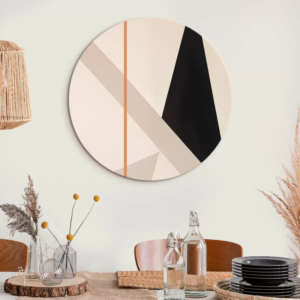 Okrúhle obrazy Geometrická abstrakcia r45211