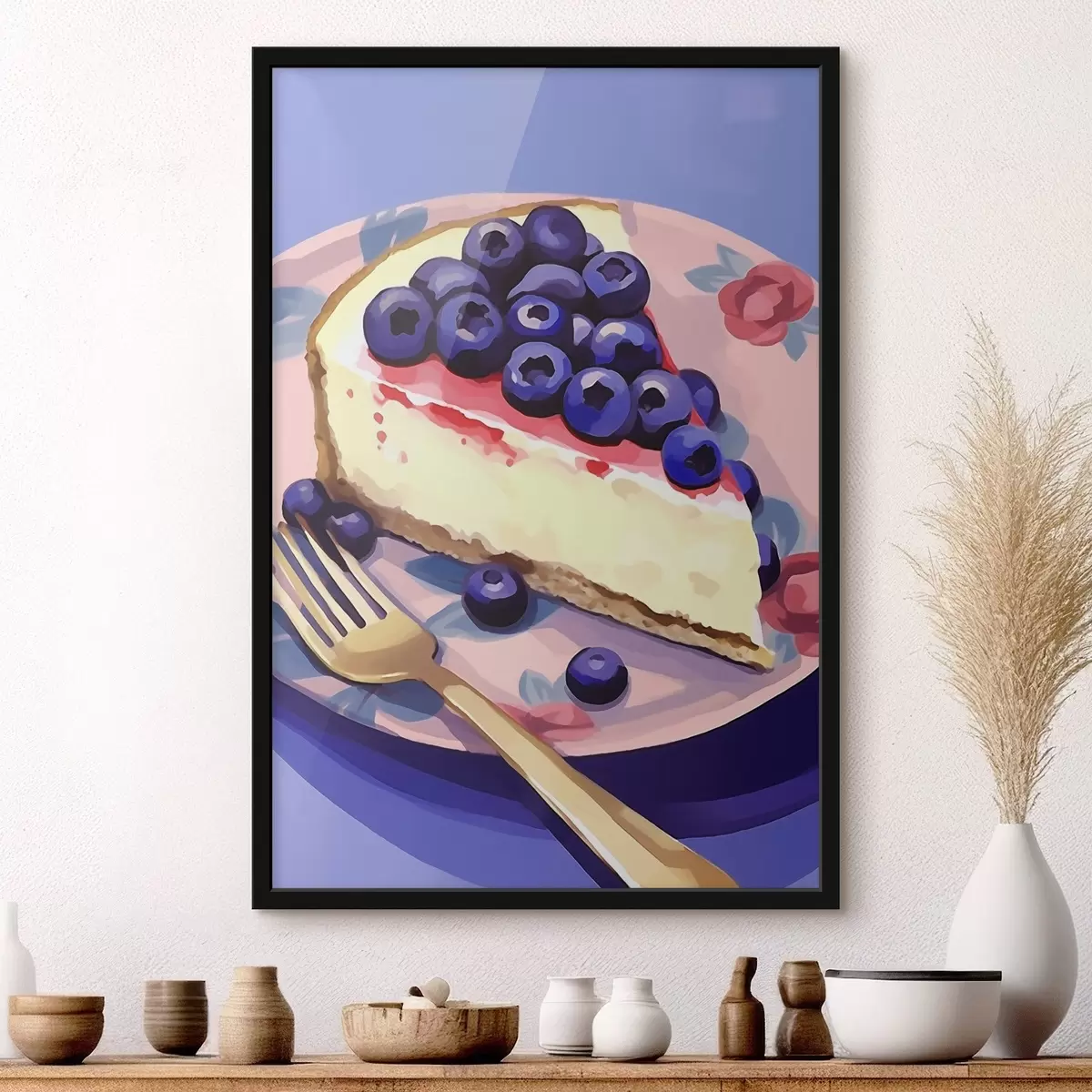 Plagáty Tvarohový koláč s čučoriedkami f45229