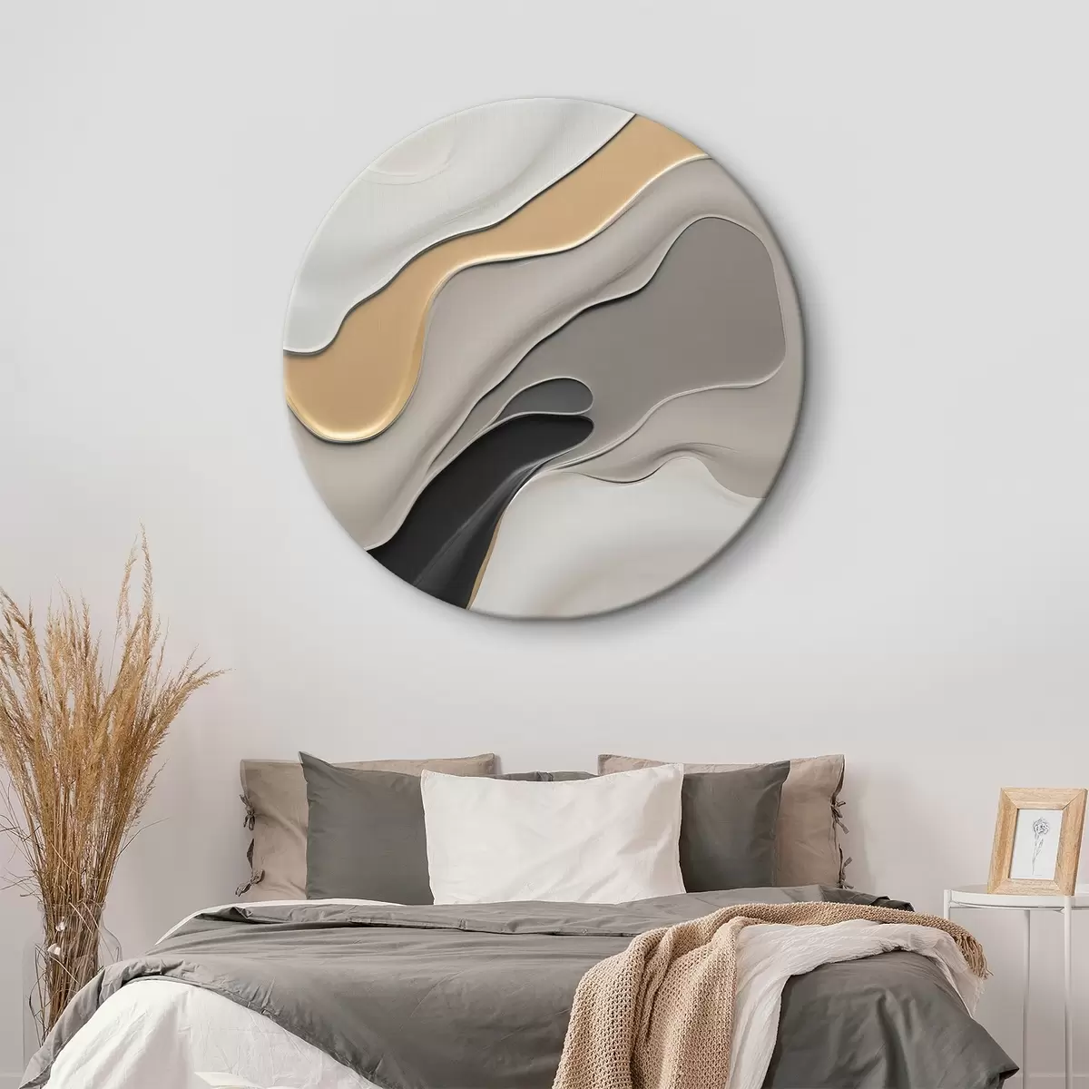 Okrúhle obrazy Abstraktné elegantné krivky r45204