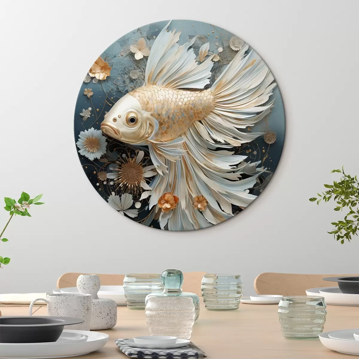 Okrúhle obrazy Nádherná ryba r44556