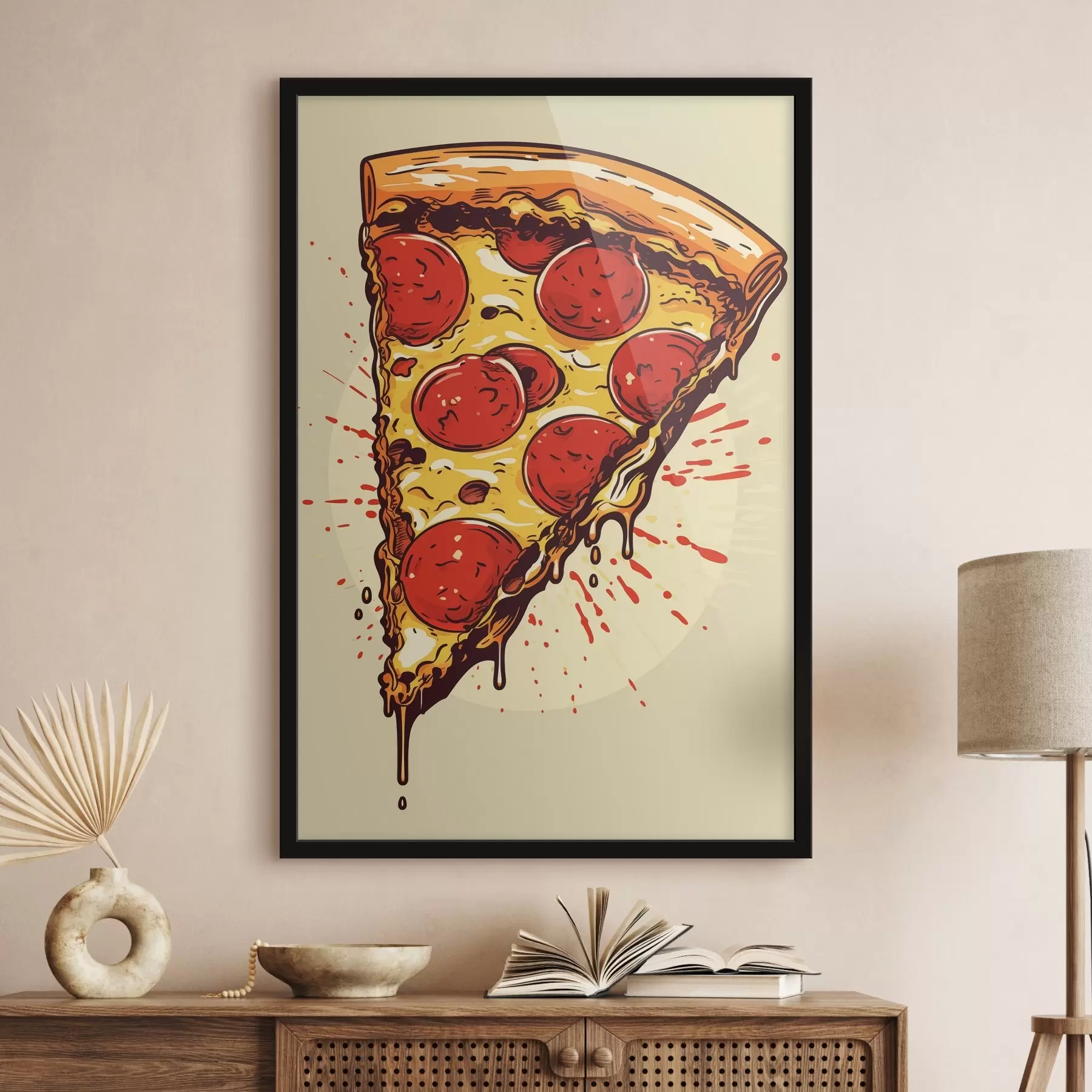 Fototapety Kúsok feferónkovej pizze f45275