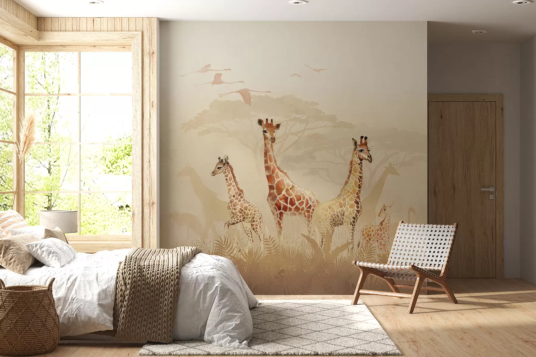 Fototapety Žirafy v savane u78437
