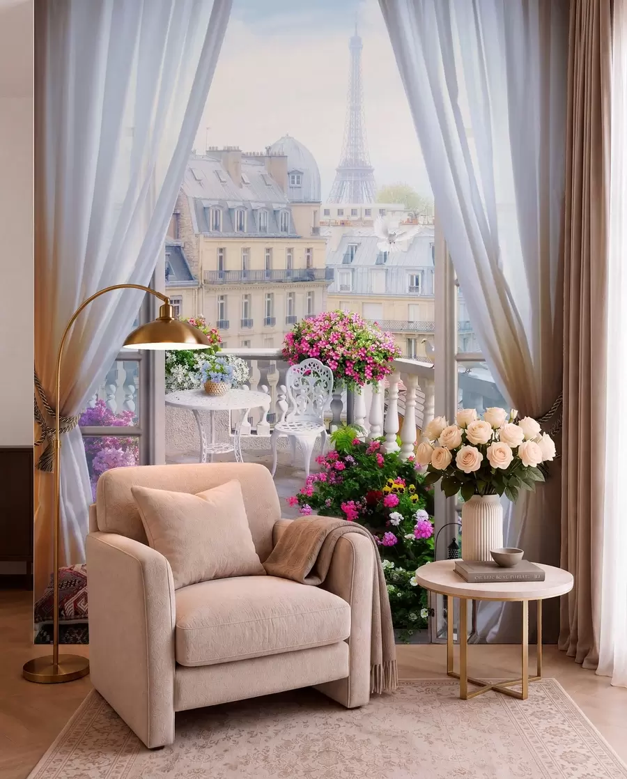 Fototapety Paríž, pohľad z okna u79425