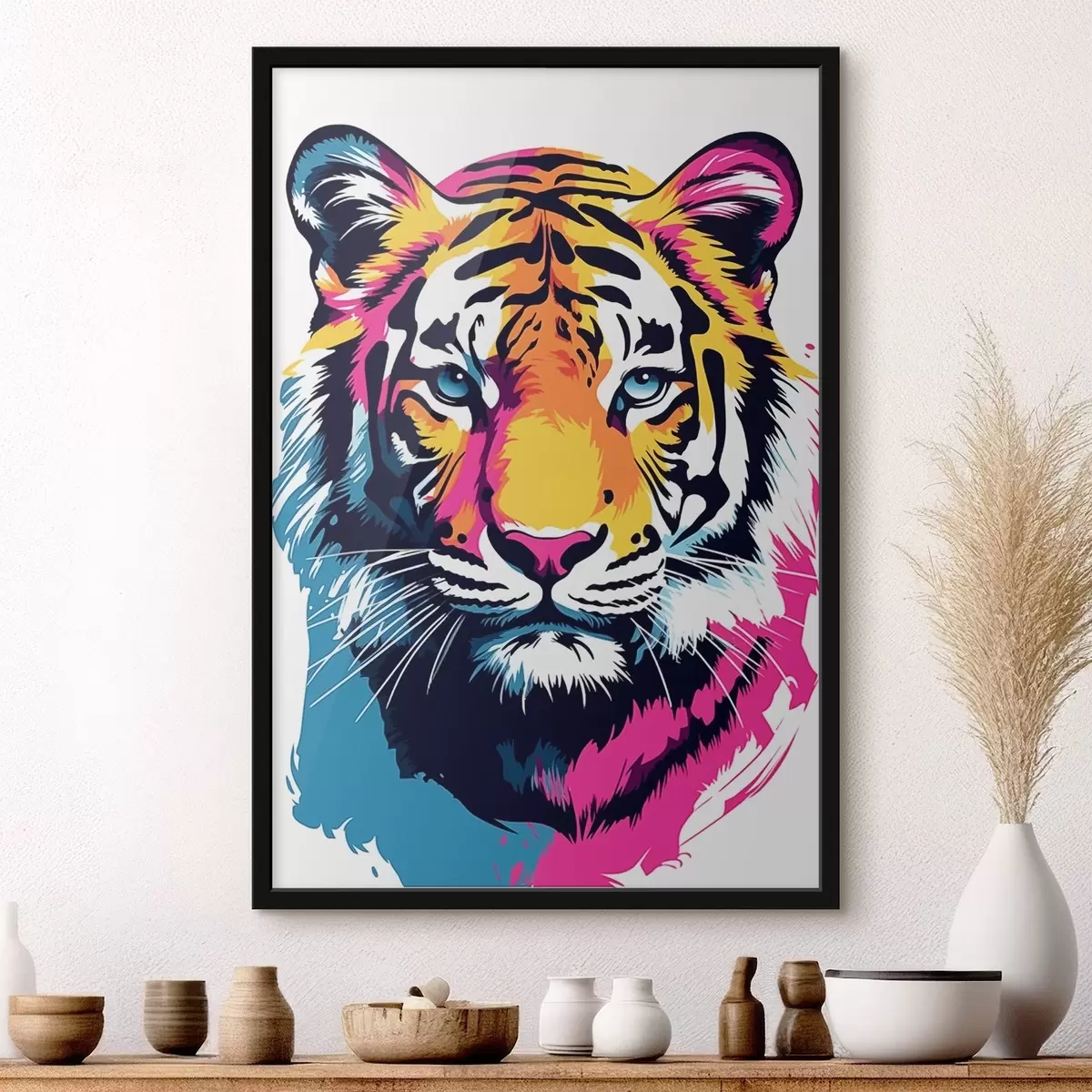 Plagáty Neónový tiger f45278