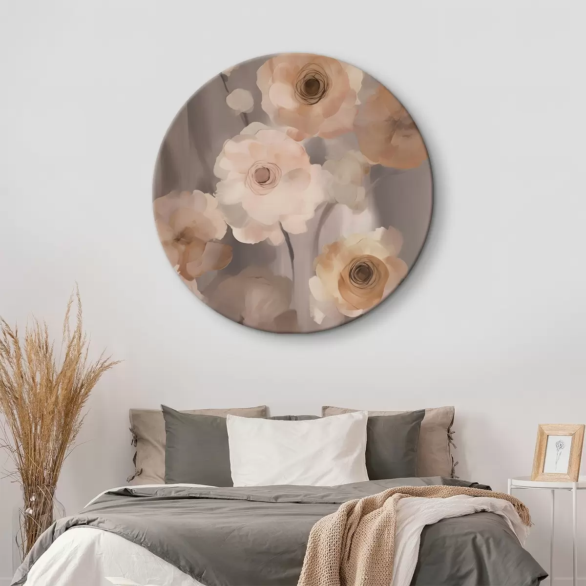 Okrúhle obrazy Abstraktné kvety r45161