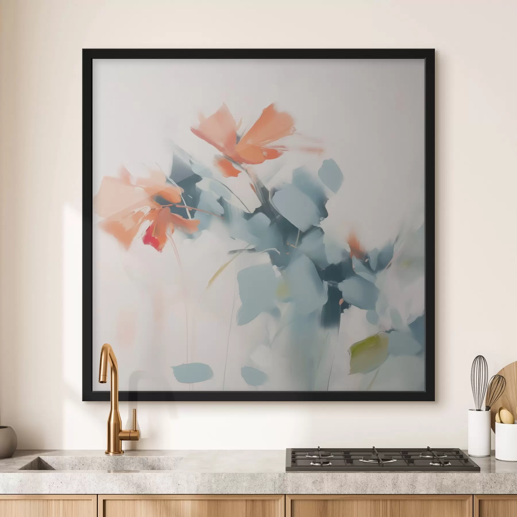 Fototapety Abstraktné kvety imitácia maľby f45303