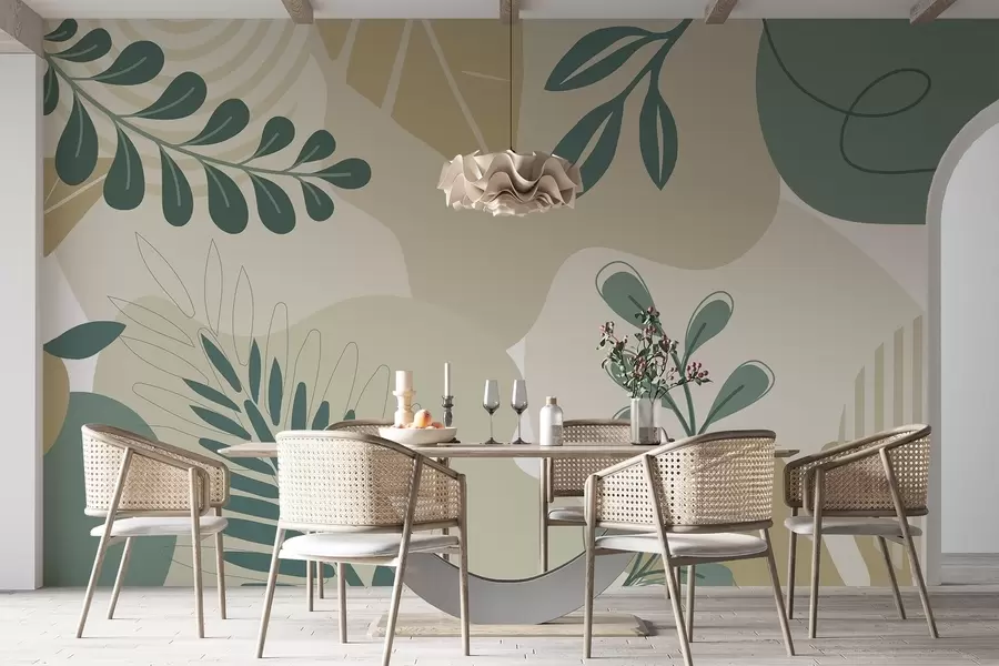 Fototapety Abstrakcia, listy w04366v2