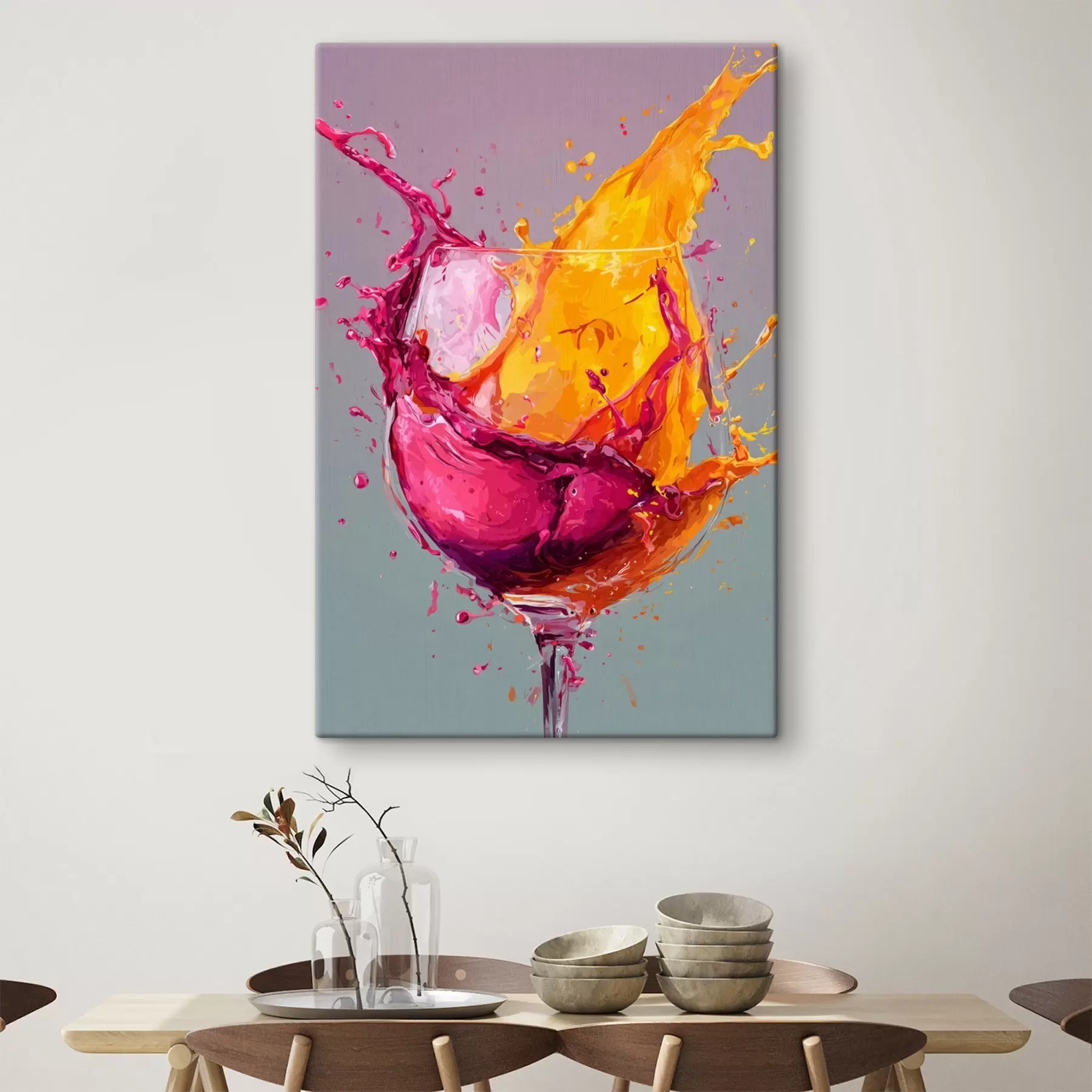 Obraz Farebná splash: dynamická abstrakcia v pohári s45244
