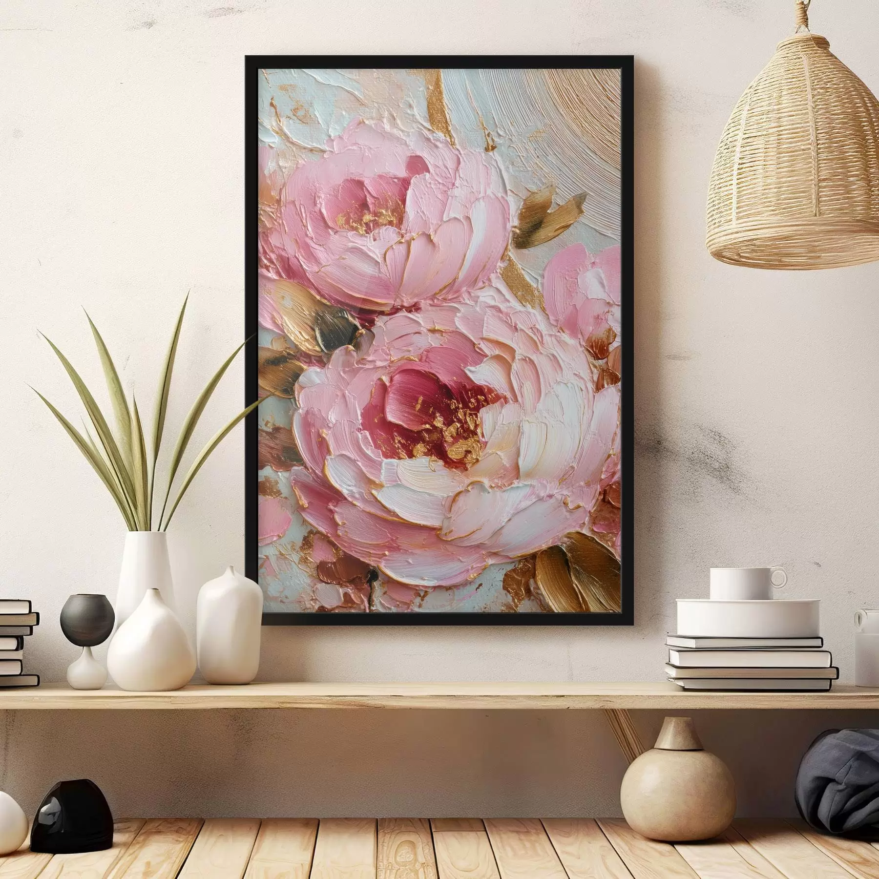 Fototapety Objemové okvetné lístky: impasto umenie s živou textúrou f45251