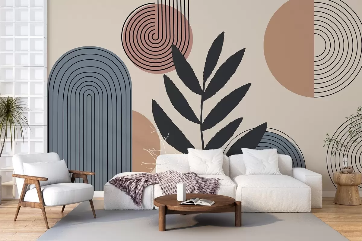 Fototapety Geometrické listy w04385
