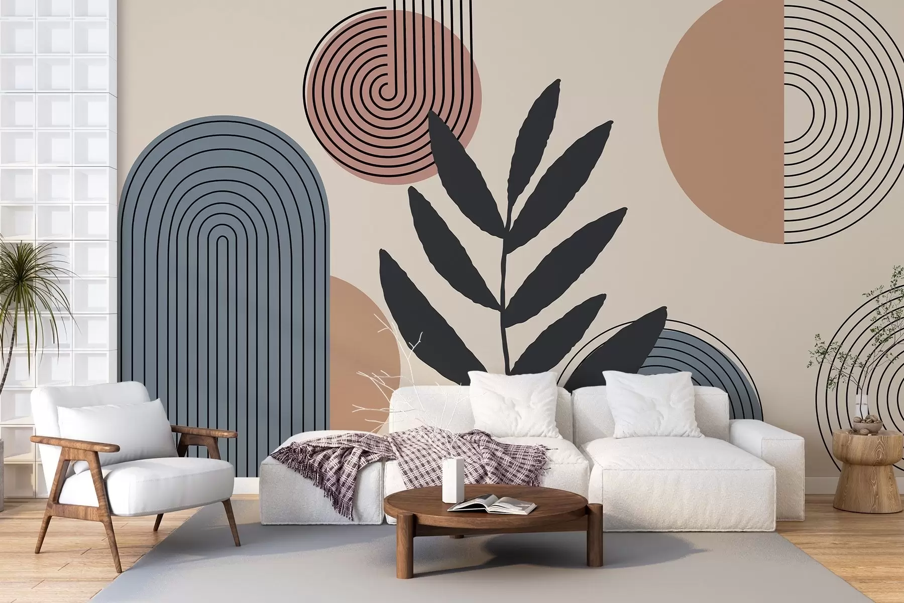 Fototapety Geometrické listy w04385