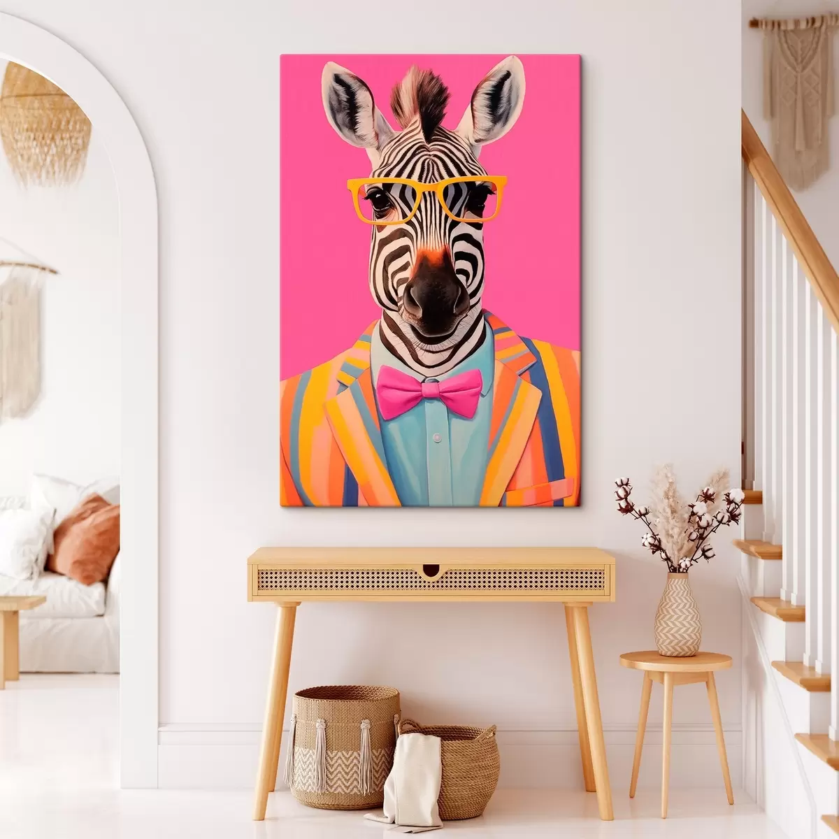 Obraz Zebra v obleku a okuliaroch s45307