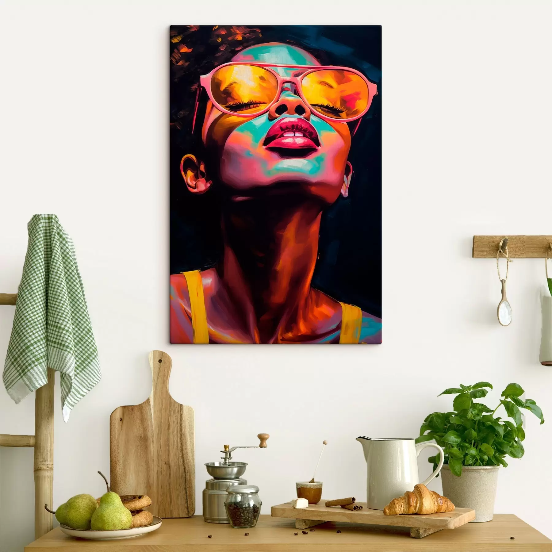 Obraz Žena so žltými okuliarmi s45311