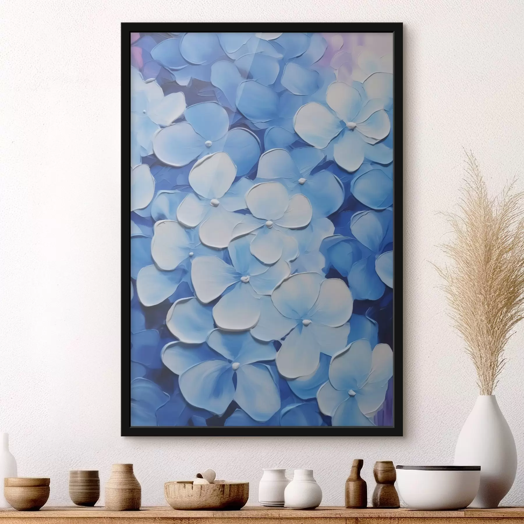 Fototapety Imitácia maľby hortenzie f45357